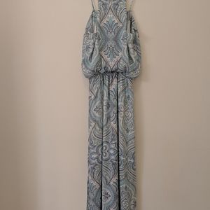 White House | Black Market,  sea blue floral dress